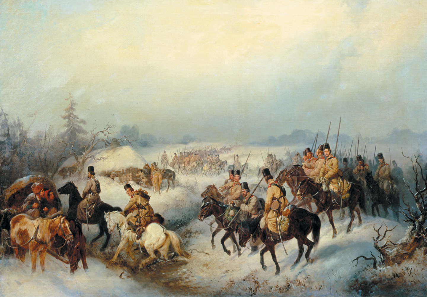 «Казаки в походе». Константин Филиппов, 1851 год.