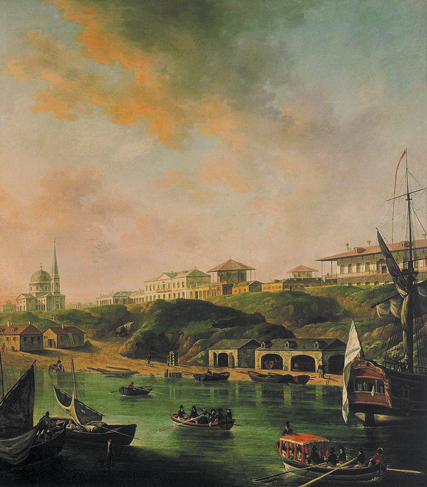 Вид города Николаева. Ф. Я. Алексеев,1799 год.