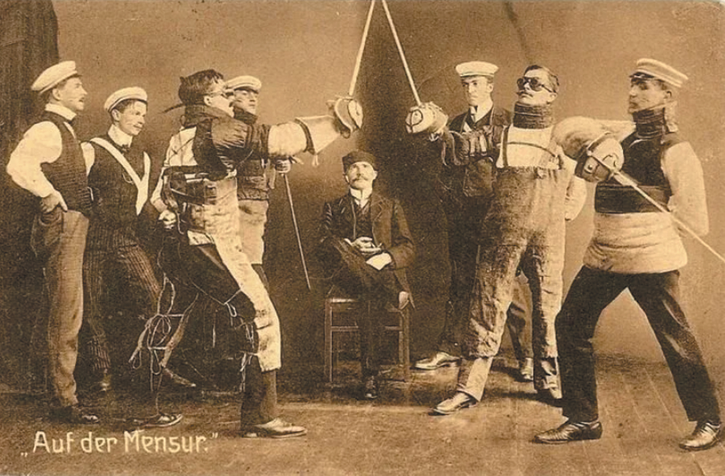 Мензурное фехтование. Источник https://avatars.dzeninfra.ru/.