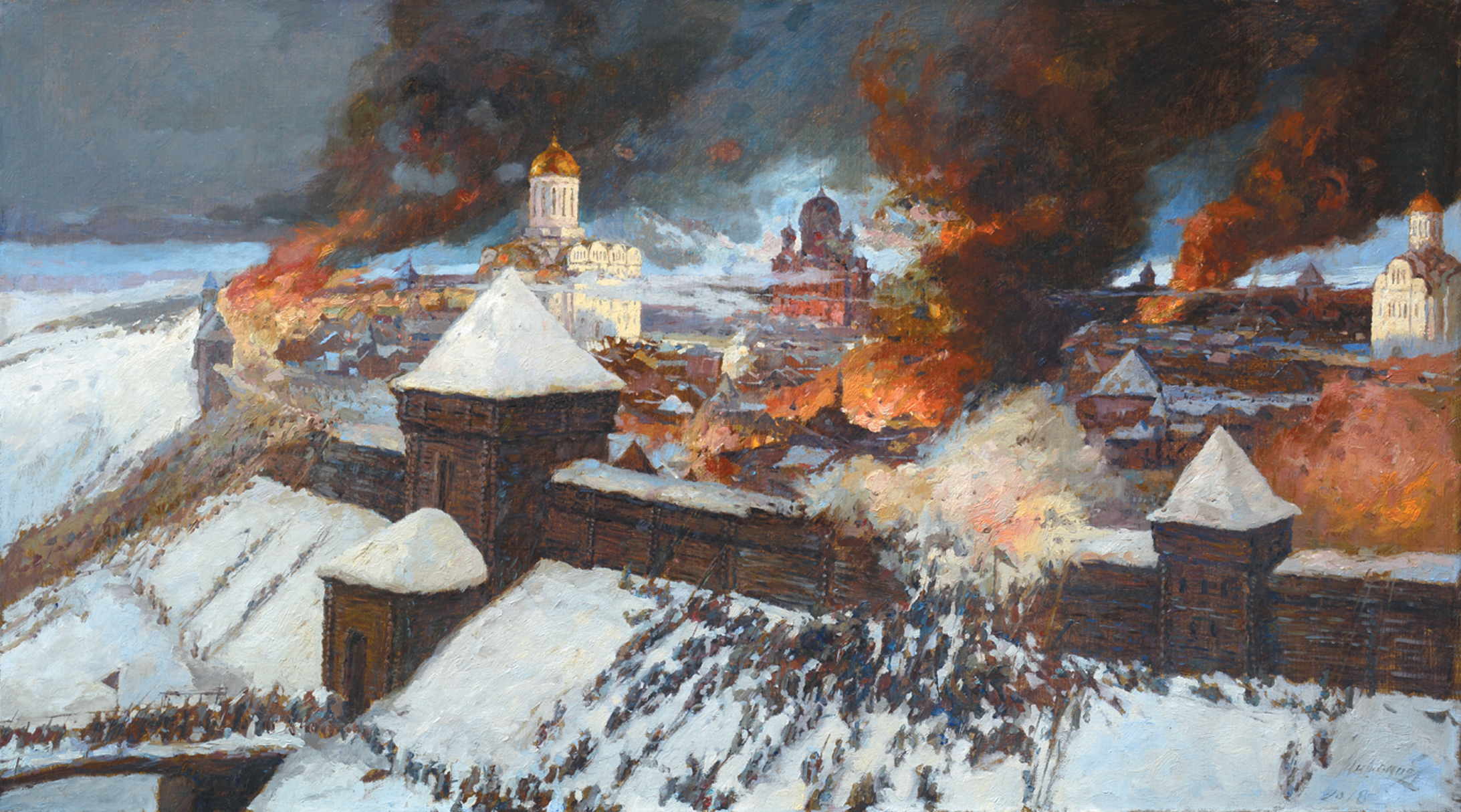 &laquo;Оборона Рязани&raquo;, Е. И. Дешалыт. Источник https://upload.wikimedia.org/.