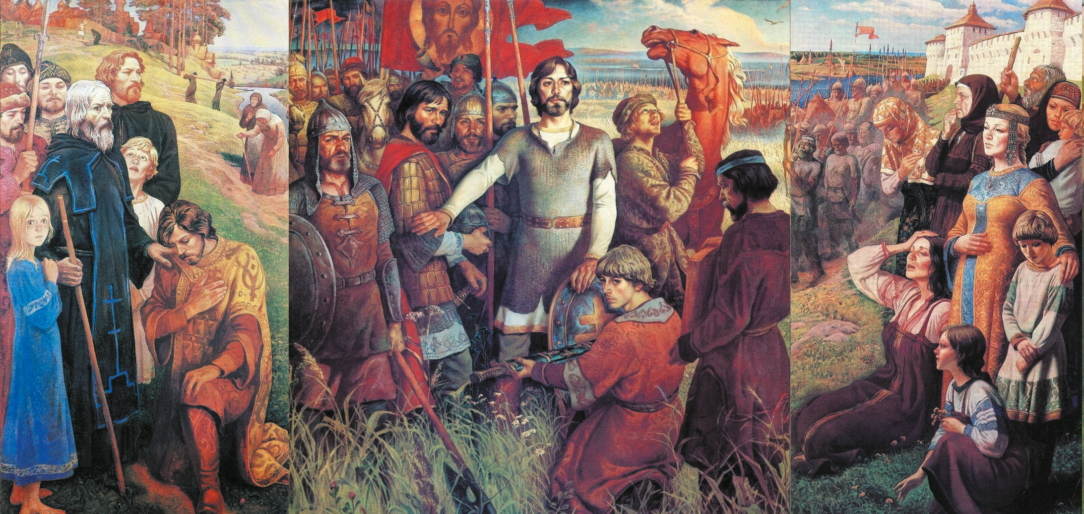 Триптих «Поле Куликово». Юрий Ракша, 1980 год.