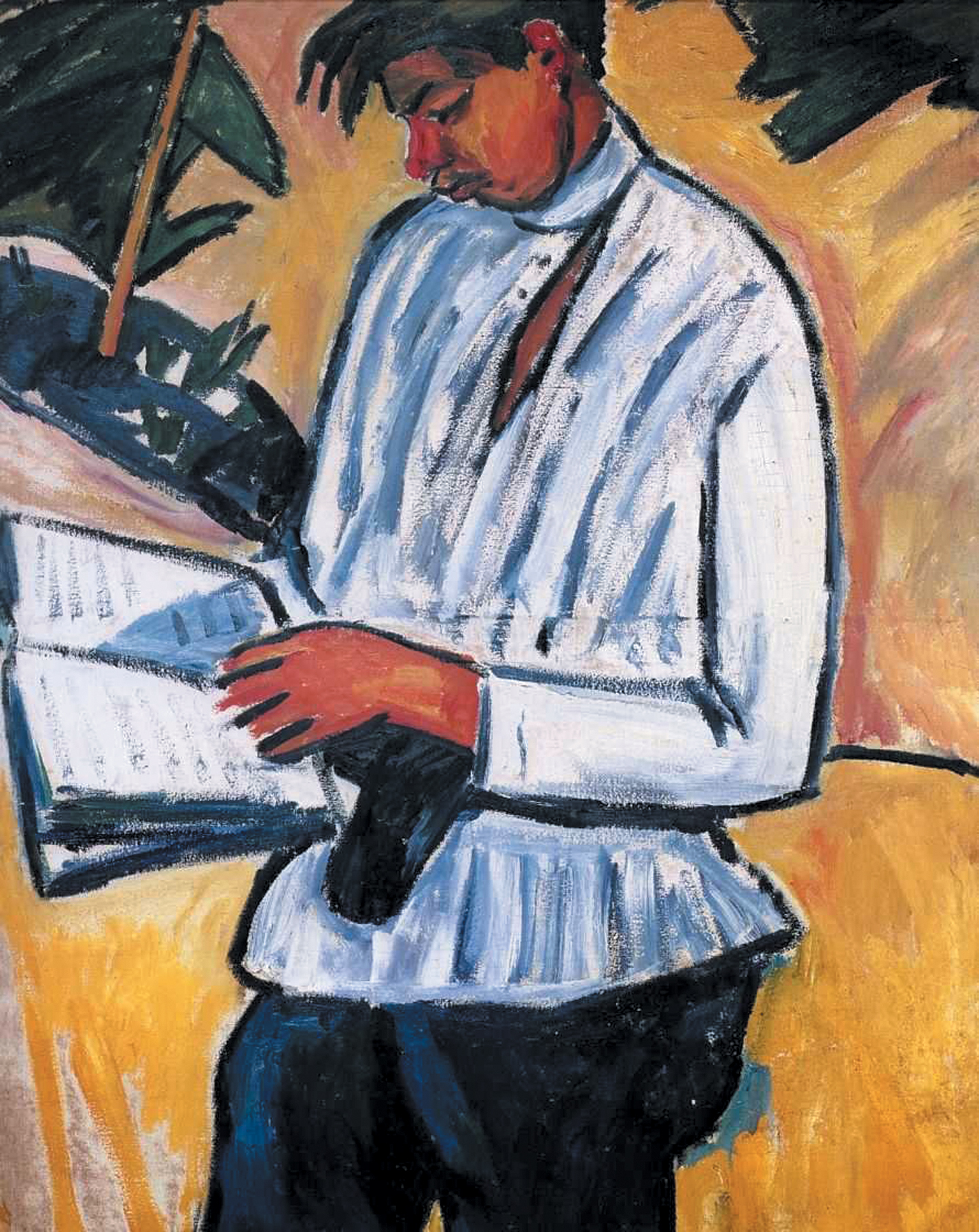 Велимир [в прижизненных изданиях также Велемір, Велемир] Хлебников. Человек, которого ещё при жизни одни называли его гением, другие &ndash; сумасшедшим. Портрет Хлебникова кисти Михаила Ларионова. Источник https://commons.wikimedia.org/.