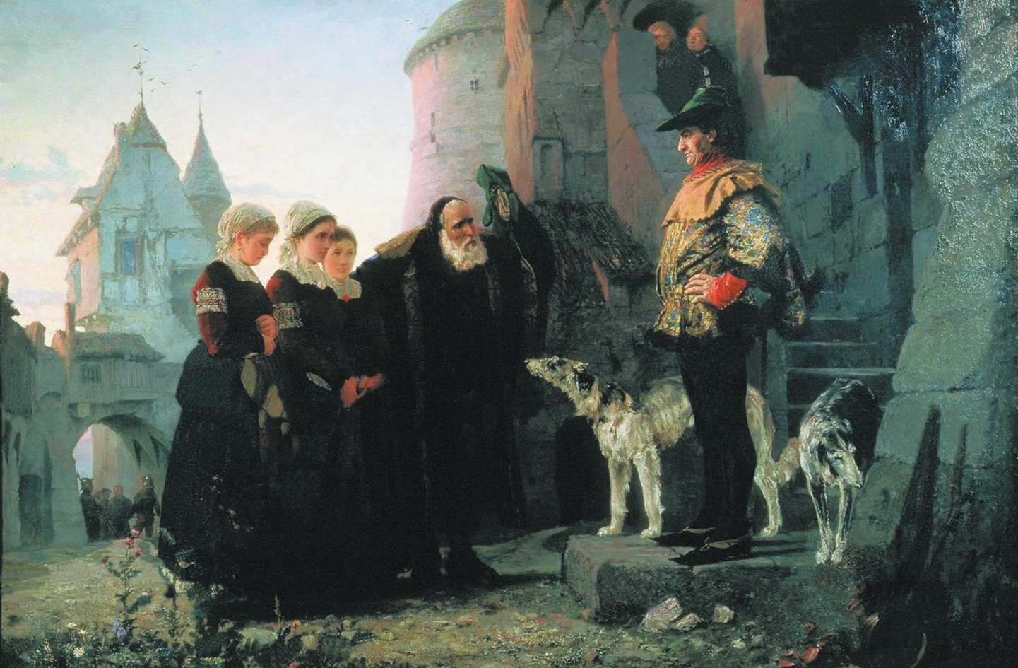 «Право господина». В. Д. Поленов, 1874 год.