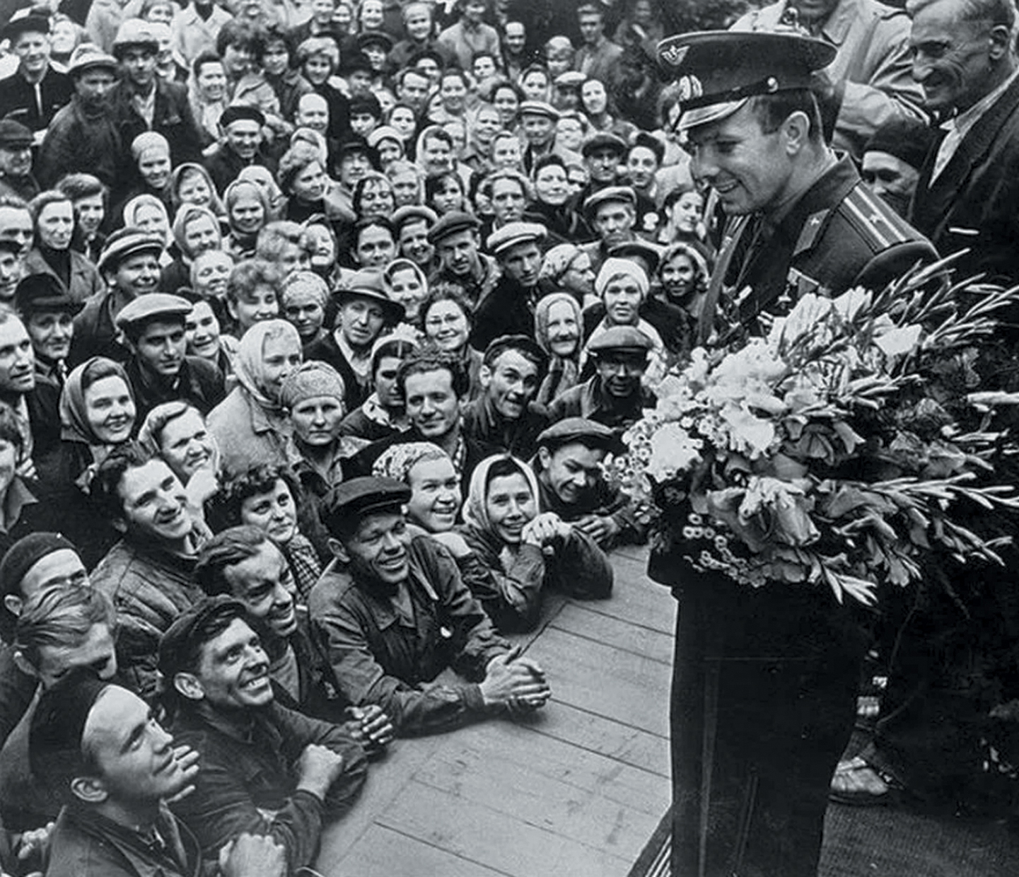 Встреча Ю. А. Гагарина после полёта в космос.