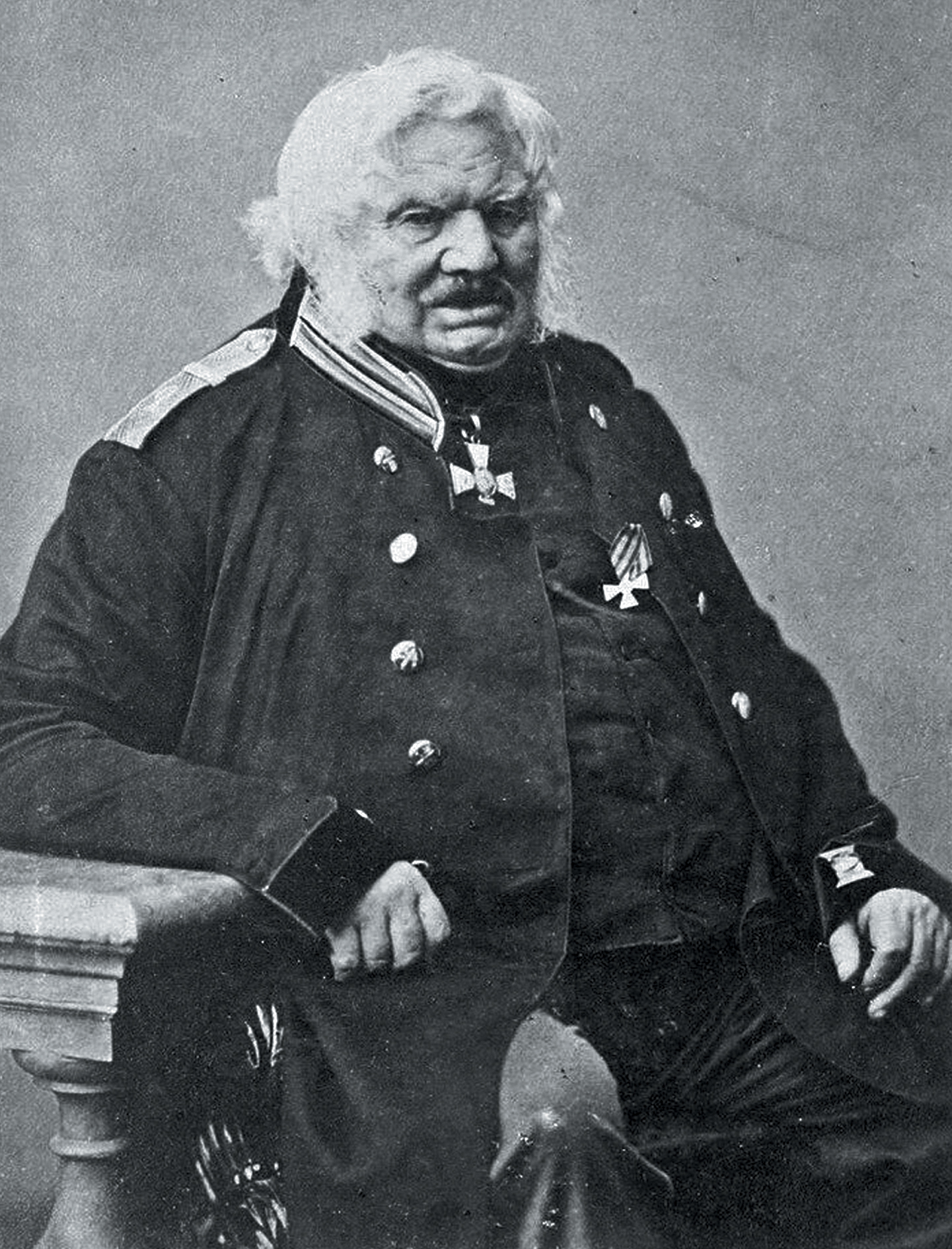 Портрет Алексея Петровича Ермолова. Фотография неизвестного автора, 1860 год. Источник https://disk.yandex.ru/.