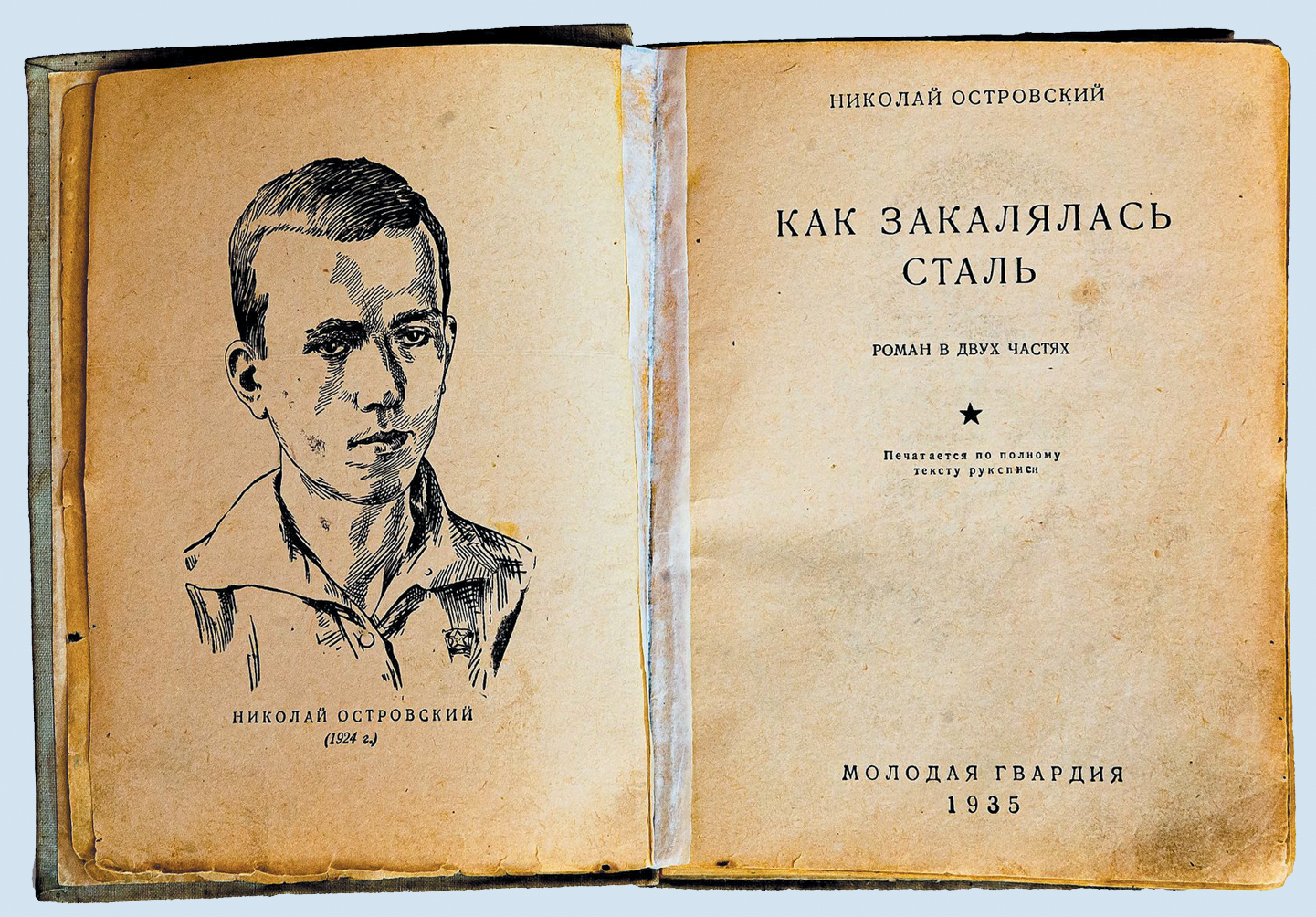 Одно из первых изданий романа «как закалялась сталь». Источник https://avatars.dzeninfra.ru/.