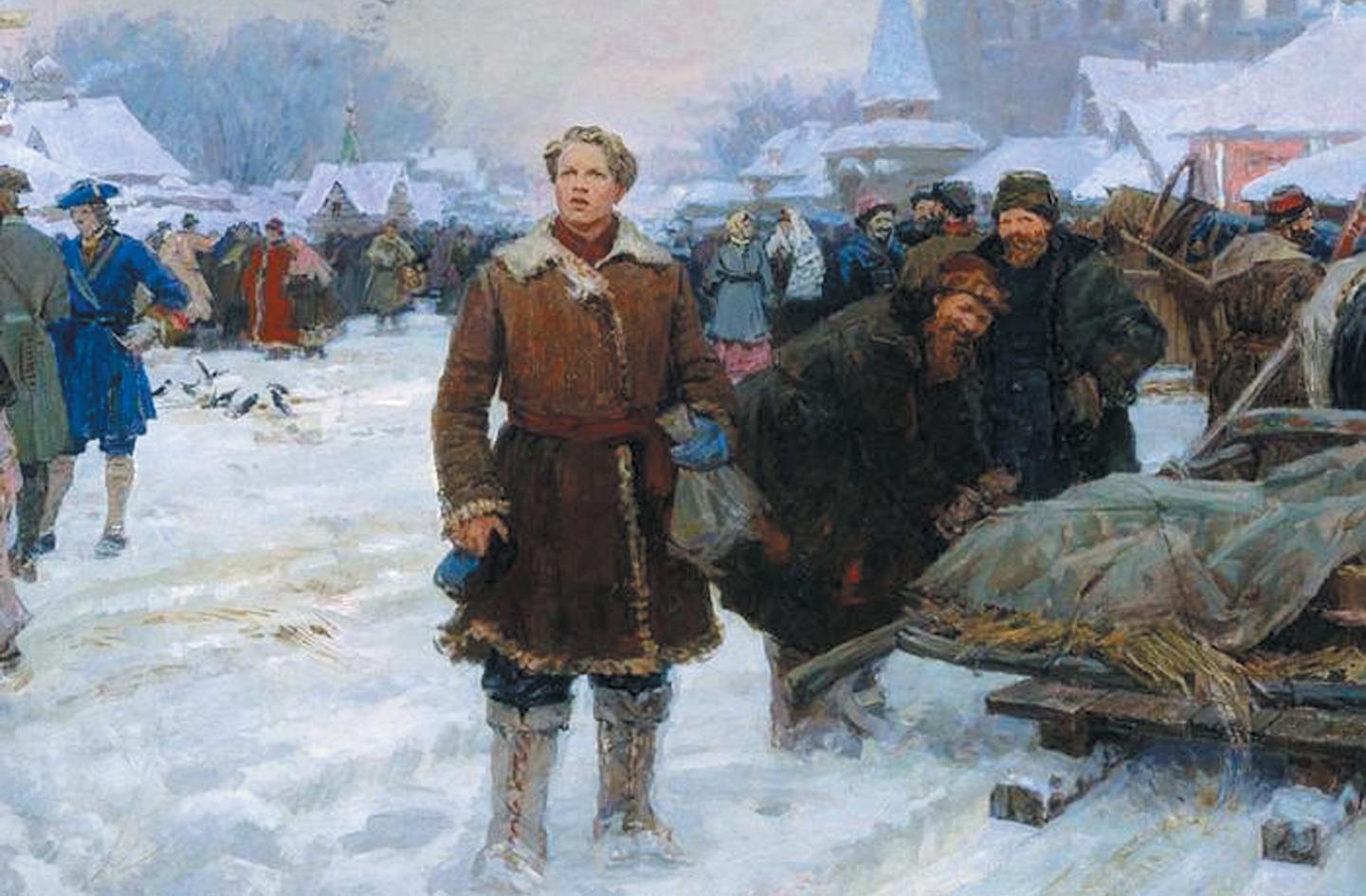 «М. Ломоносов в Москве. 1731 год». А . И. Васильев, 1957 год.