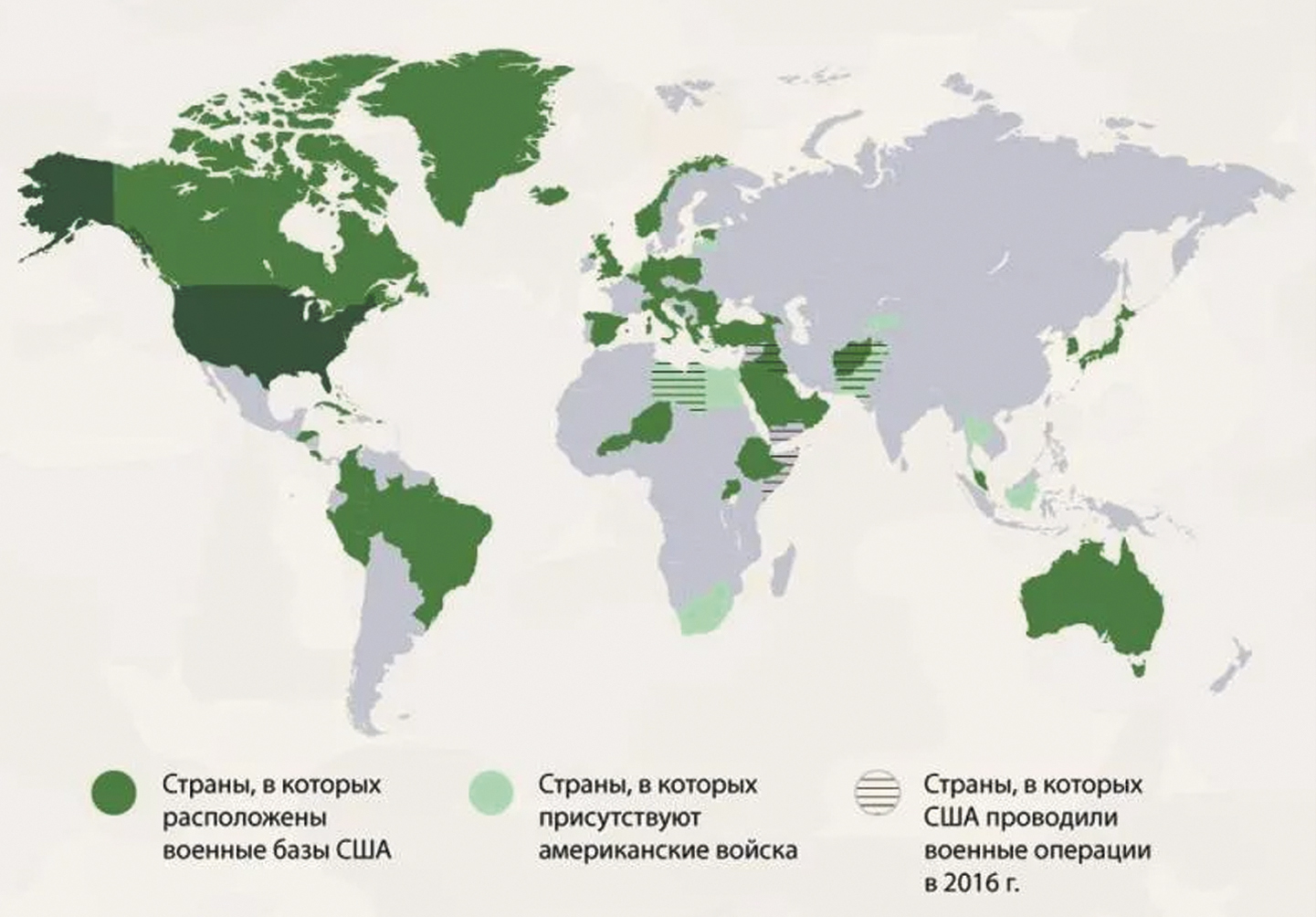 Военное присутствие США в мире.
